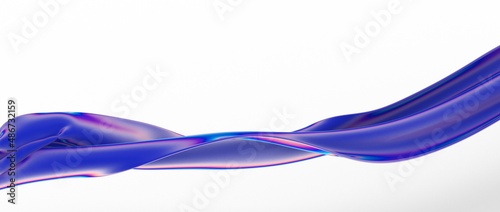 3d fluid shapes with holographic effect