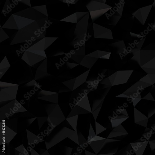 Abstract Dynamic Black Background with Various Shape Design. Usable for Background, Wallpaper, Banner, Poster