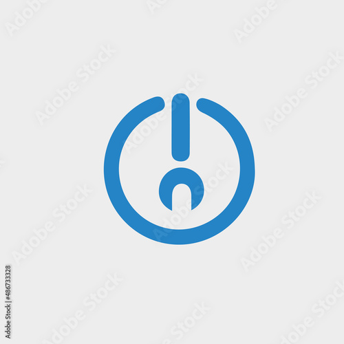 Computer electronic and repair logo design.
