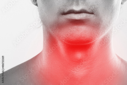 Canvas Print Man with a pain in his neck