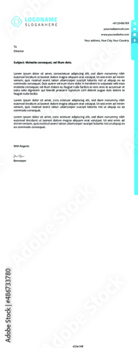 Corporate stationary creative clean unique simple business letterhead A4 template Design