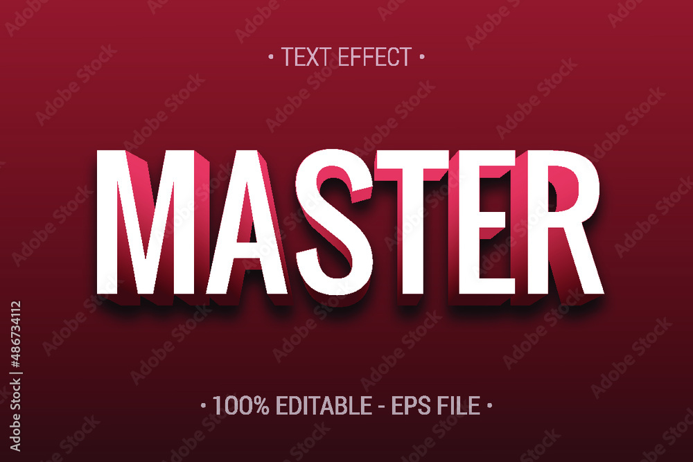 Master-text-style-effect-Premium Vector