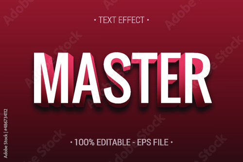 Master-text-style-effect-Premium Vector