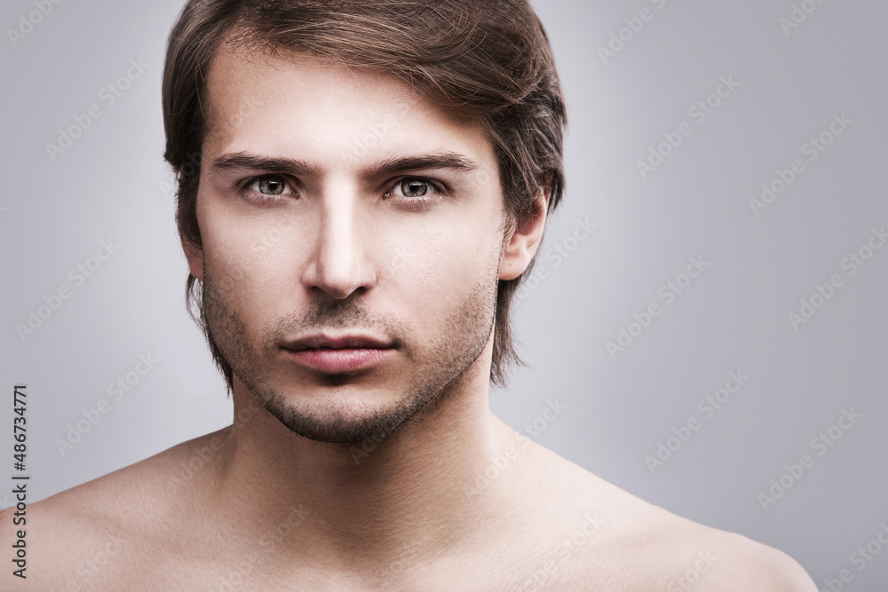 Young handsome man with a stubble beard Young handsome man with a stubble beard