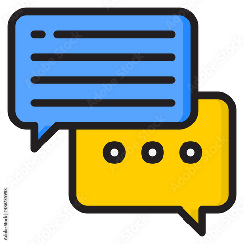 speech color line style icon