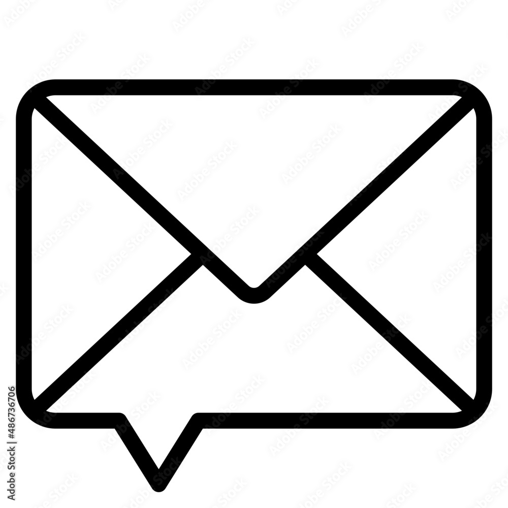 message outline style icon message outline style icon