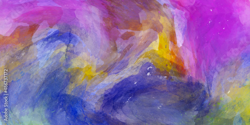 Abstract colored background from spilled paints. Multi colored plasticine texture with fingerprints. Colorful paint mix with gradient vivid colors. nice and beautiful creative, handmade, 