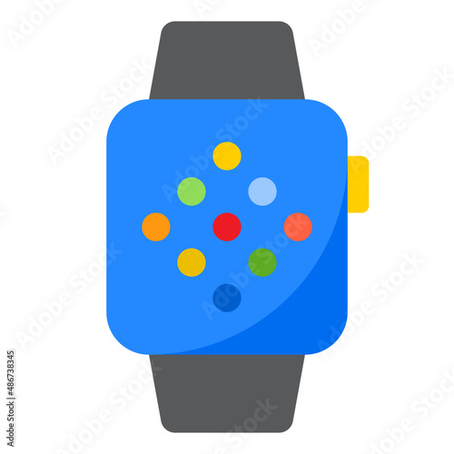 smartwatch flat style icon