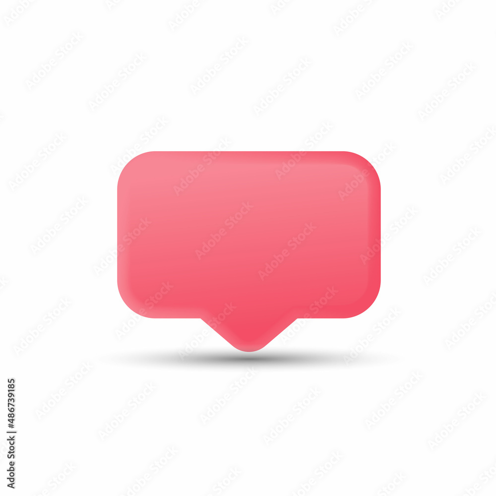 Message notification icon. Cloud new message realistic 3d design. Dialog, Chat Speech Bubble. Clicks the arrow cursor on dialogue. illustration Message notification icon. Cloud new message realistic 3d design. Dialog, Chat Speech Bubble. Clicks the arrow cursor on dialogue. illustration