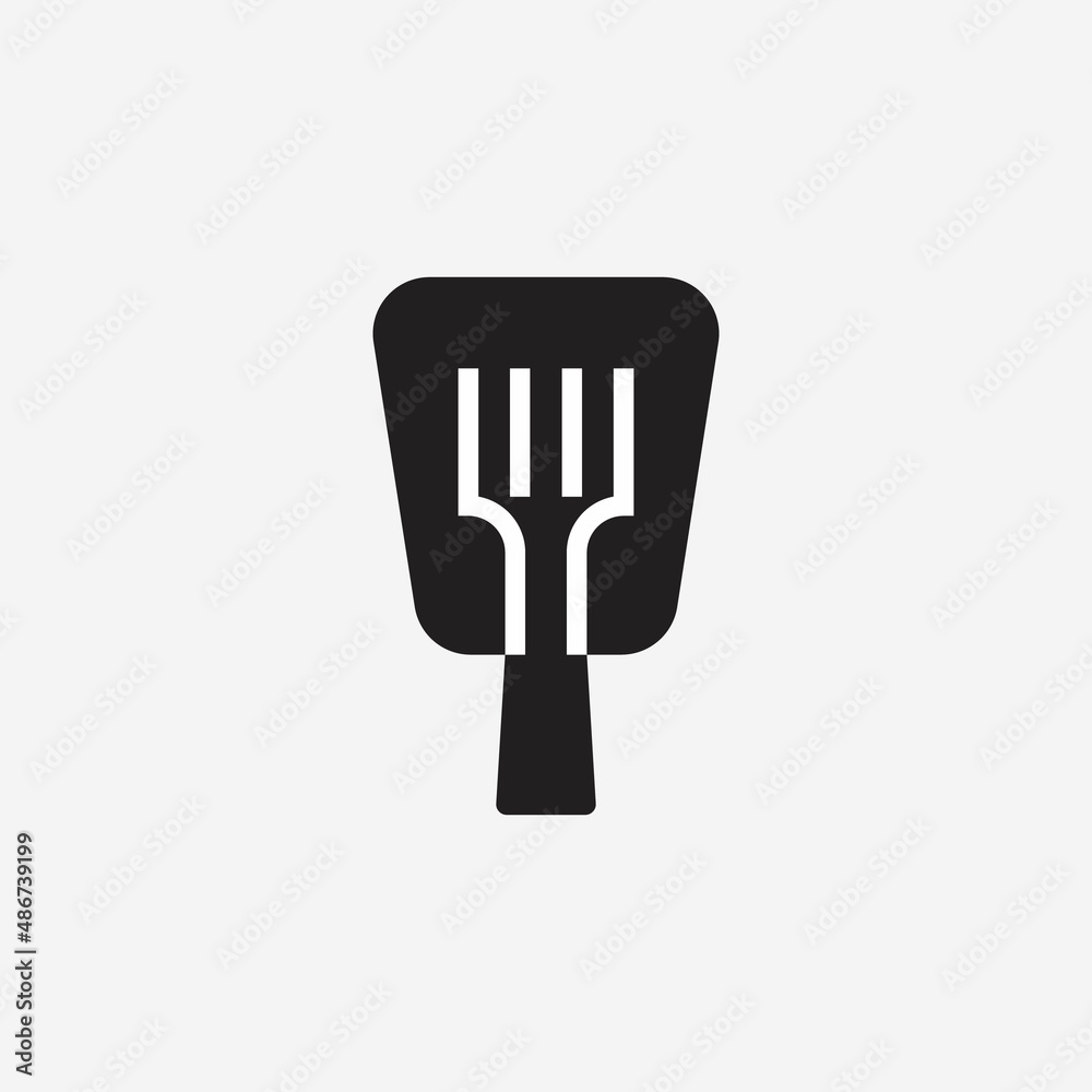 Creative and Simple Spatula Fork Kitchen Tool Logo Ideas Creative and Simple Spatula Fork Kitchen Tool Logo Ideas