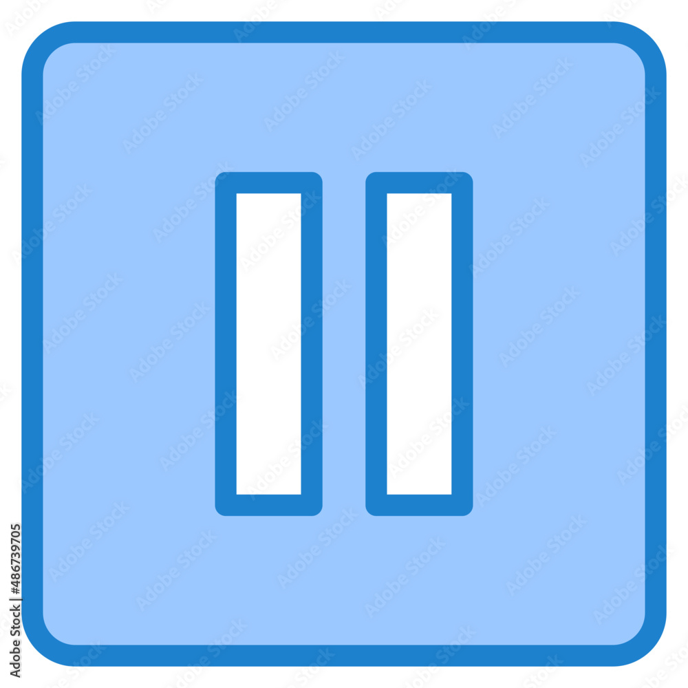 pause blue style icon pause blue style icon