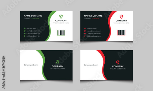 Simple unique professional elegant minimal clean modern creative corporate business card design template for your company. 