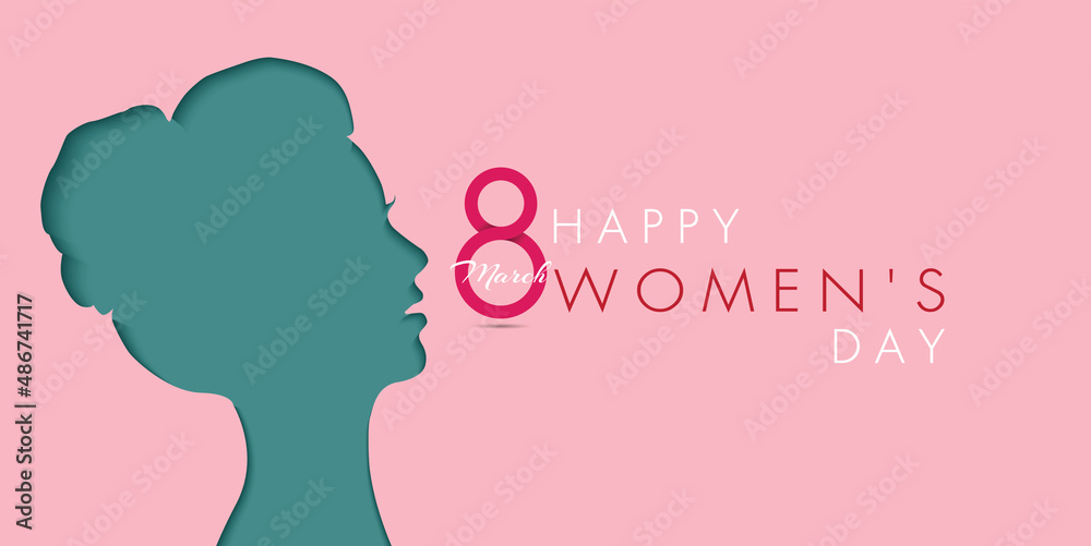 March 8. International Women's Day greeting card paper cut for your design. vector illustration March 8. International Women's Day greeting card paper cut for your design. vector illustration