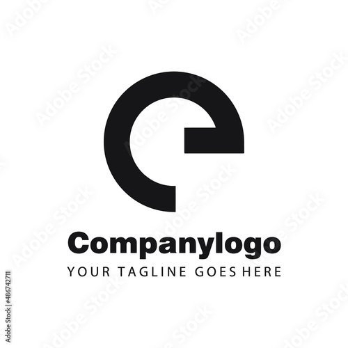 modern letter e company logo template