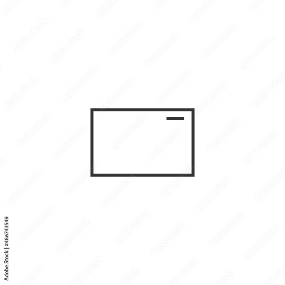 Business card icon. Business card line icon for web and print isolated on white background. Business card icon. Business card line icon for web and print isolated on white background.