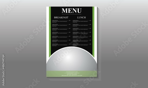 Modern Menu Card Food Menu Restaurant Menu Design