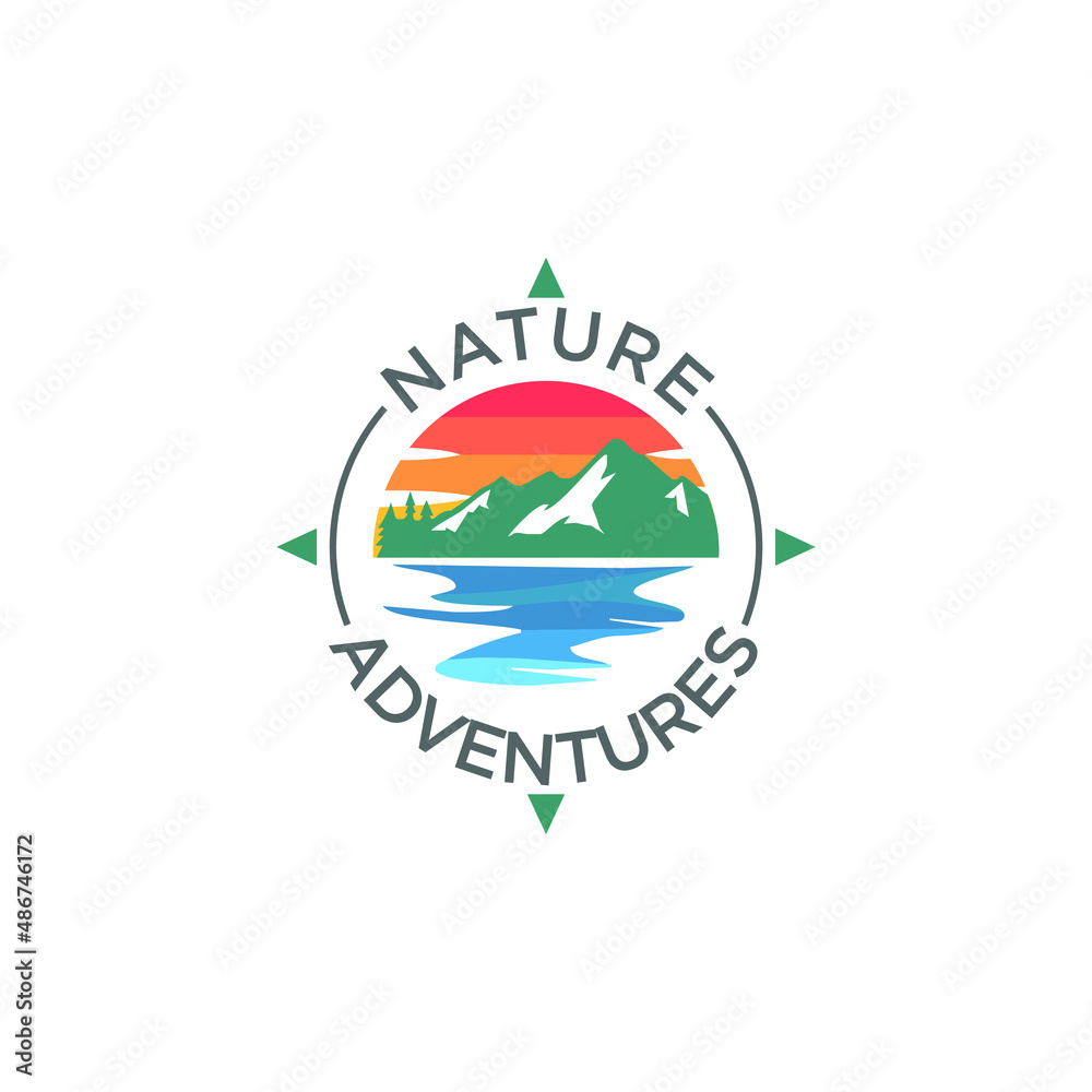 Mountain illustration outdoor adventure Vector graphic for t shirt and other uses Mountain illustration outdoor adventure Vector graphic for t shirt and other uses
