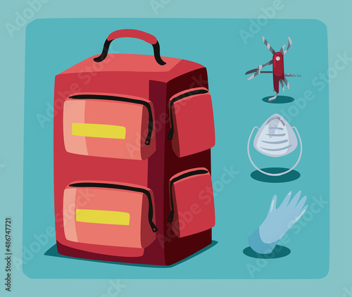 four disaster preparedness icons