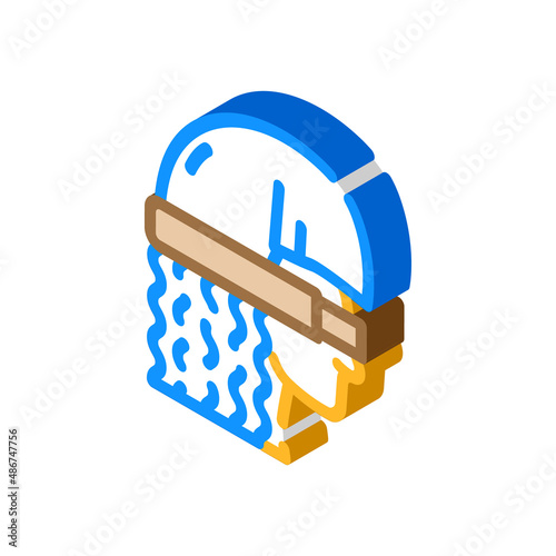 hair straightening isometric icon vector. hair straightening sign. isolated symbol illustration