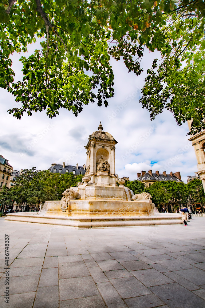 Saint sulpice, Fountain, Paris 