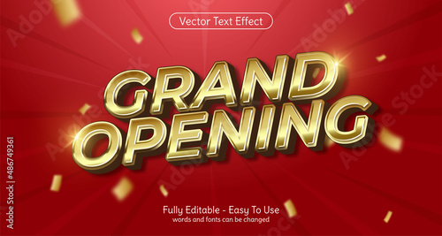 Grand opening editable text effect template photo