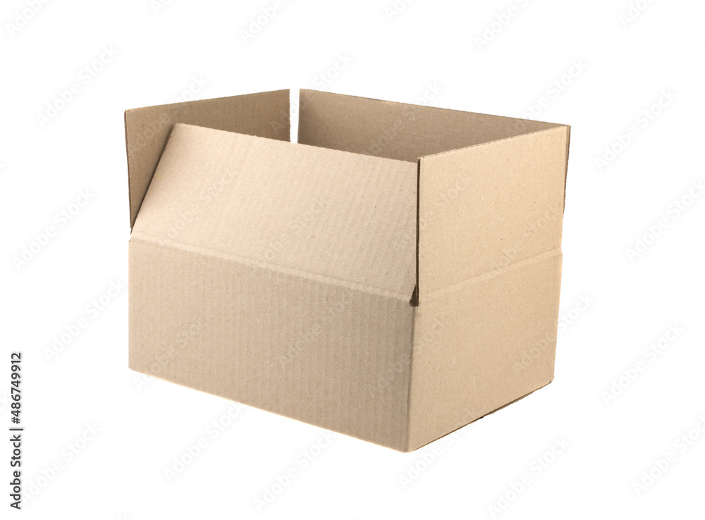 open cardboard box isolated on white background open cardboard box isolated on white background