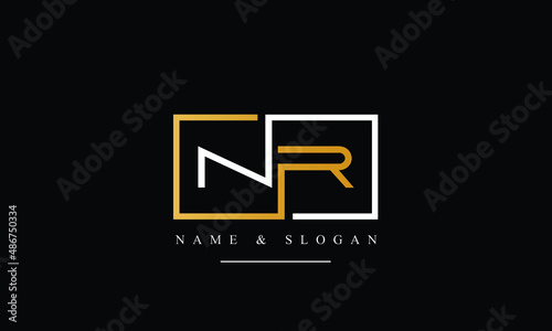 RN, NR, R, N abstract letters logo monogram