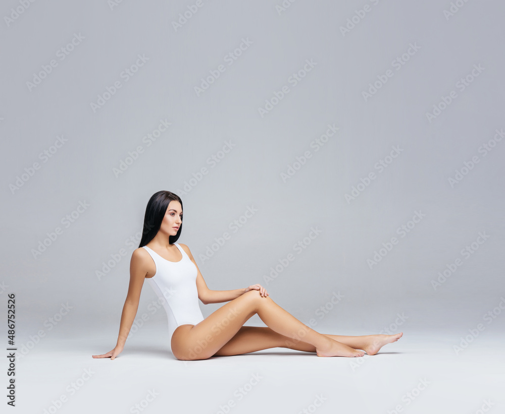 Healthy Slender Girl Posing in Underwear Stock Image - Image of