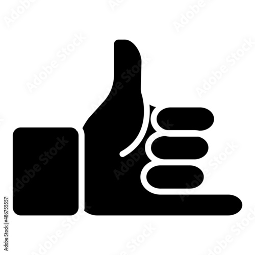 Drink Alcohol Hand Gesture Flat Icon Isolated On White Background