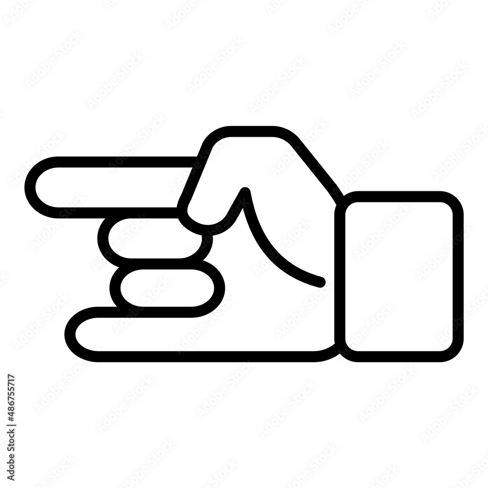 That Rock Hand Gesture Flat Icon Isolated On White Background That Rock Hand Gesture Flat Icon Isolated On White Background