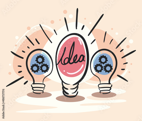 idea bulbs card