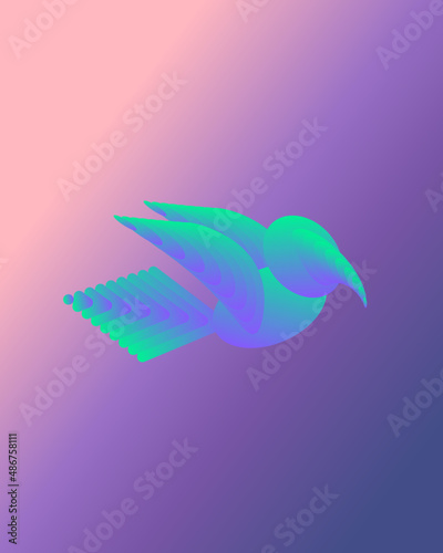 abstract background, illustration of background with a bird, abstract bird illustration