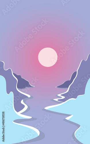 phone background, dawn, dawn over the river, dawn over the sea