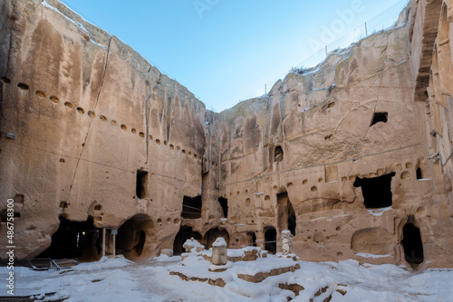 Gumusler Monastery view in Nigde Province of Turkey photo