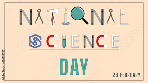 28th February, National Science day vector illustration.