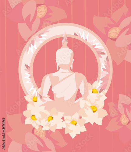 vesak day illustration