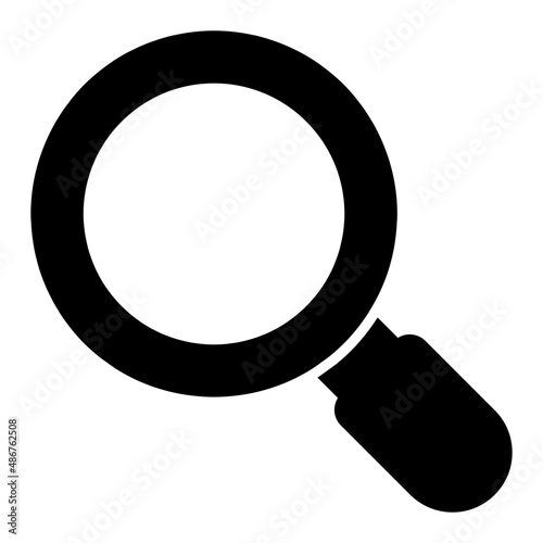 Trendy solid design icon of magnifying glass

