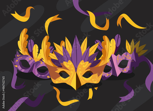 mardi gras masks card