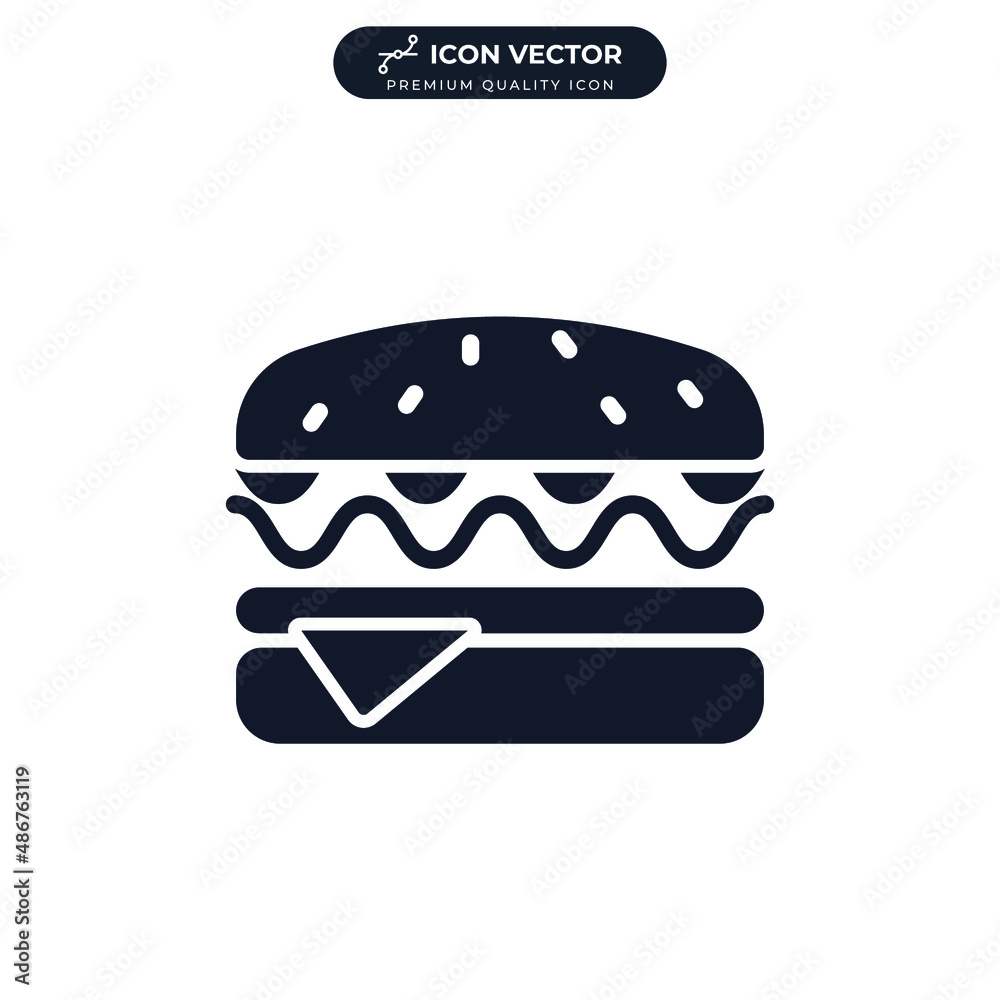Burger icon symbol template for graphic and web design collection logo vector illustration Burger icon symbol template for graphic and web design collection logo vector illustration
