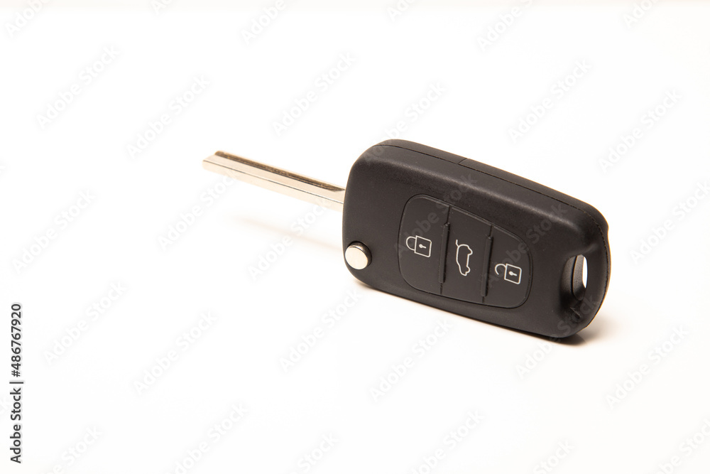 Car key isolated on white background Car key isolated on white background