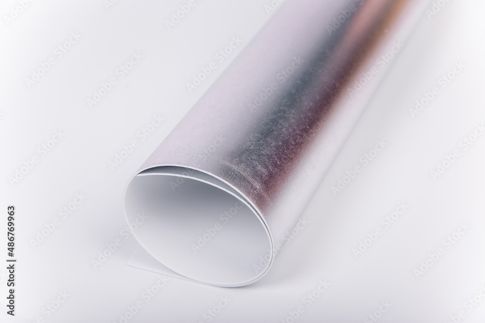 A roll of silver paper for creativity. Isolon for flowers.
