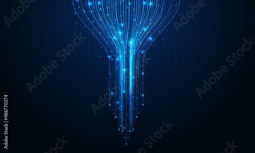 Technology background. Big data visualization concept