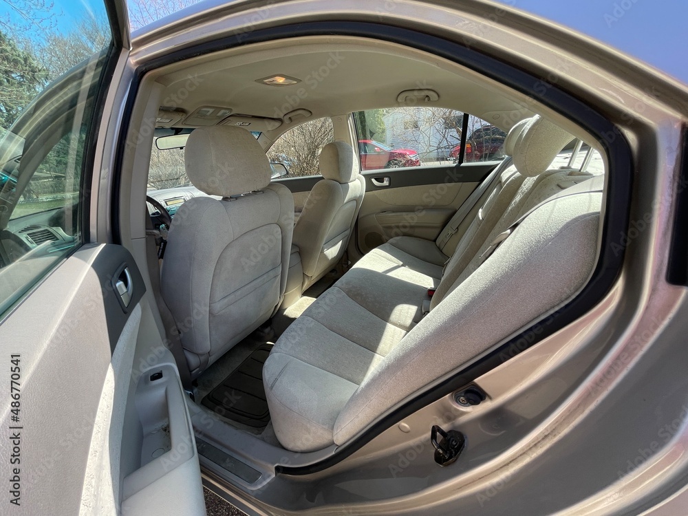 Inside Back Seat of Brown Car