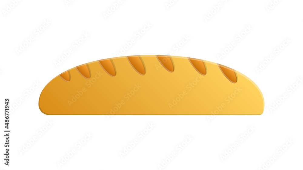 loaf on a white plate with a crust from the oven. vector illustration. drawing for a bakery, cafe, restaurant. illustration with food, vegan food loaf on a white plate with a crust from the oven. vector illustration. drawing for a bakery, cafe, restaurant. illustration with food, vegan food