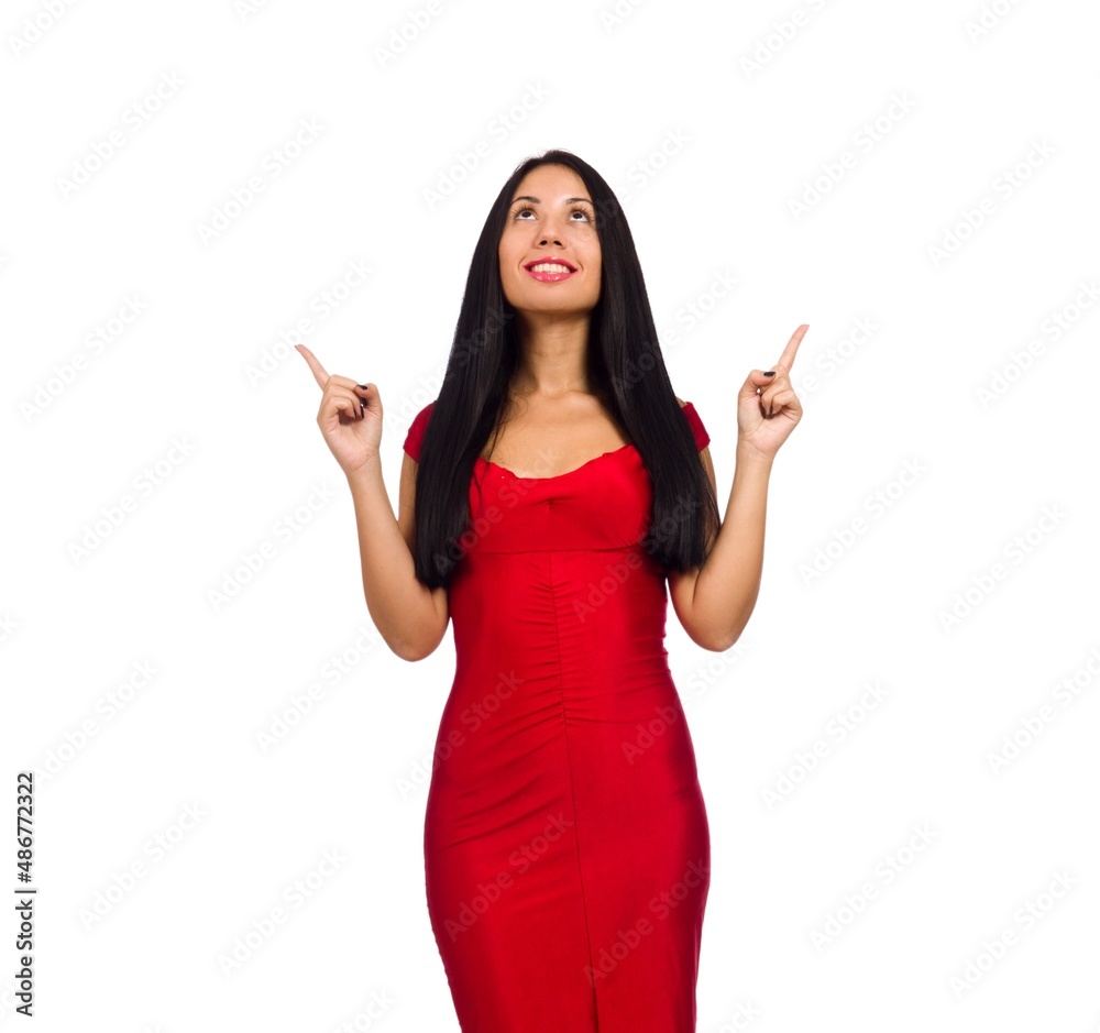 Nice woman model isolated on the white background Nice woman model isolated on the white background