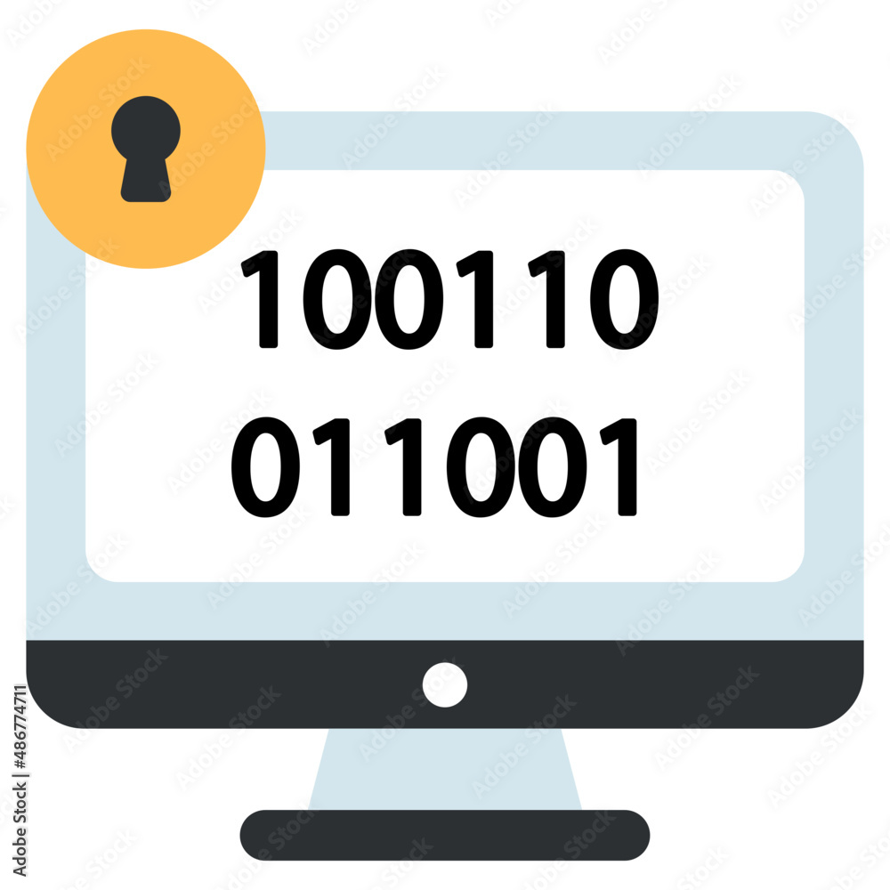 Perfect design icon of secure binary data
Perfect design icon of secure binary data