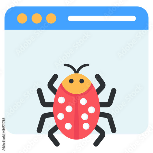 Trendy vector design of computer bug

