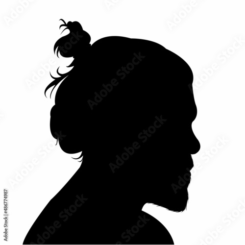 a man head silhouette vector