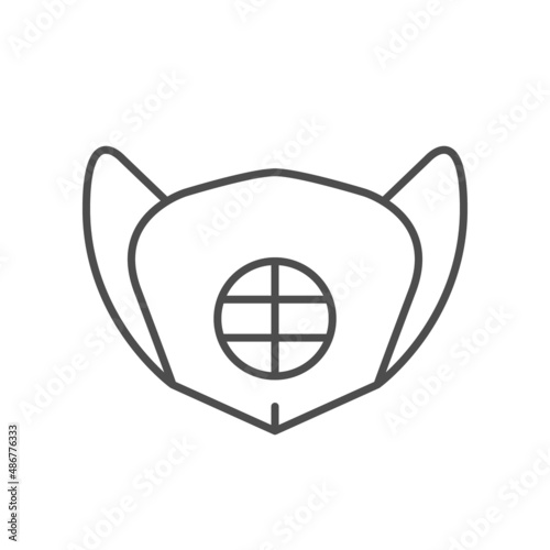Industrial respirator line outline icon