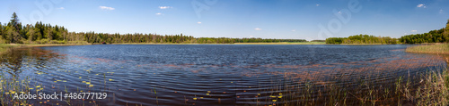 Panoramaaufnahme Schreckensee im Naturschutzgebiet Blitzenreuter Seenplatte bei Ravensburg photo